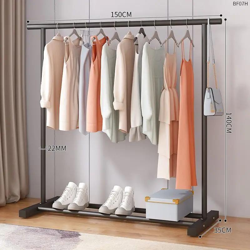 percha de ropa tipo piso para uso doméstico de alto grado colgar prendas de ropa rack varilla telescópica especial para balcón edredón