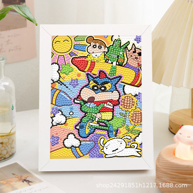 Diamante nuevo lápiz de dibujos animados pequeño nuevo pegatino diy puzzle manual regalo de cumpleaños para niños estudiantes