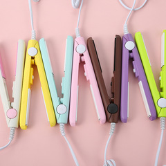 Mini Curling Iron Small Clips Straightener Mini Electric Clip Straightener Straight and Curl Two-in-One Bangs Straightening Plate Home Use