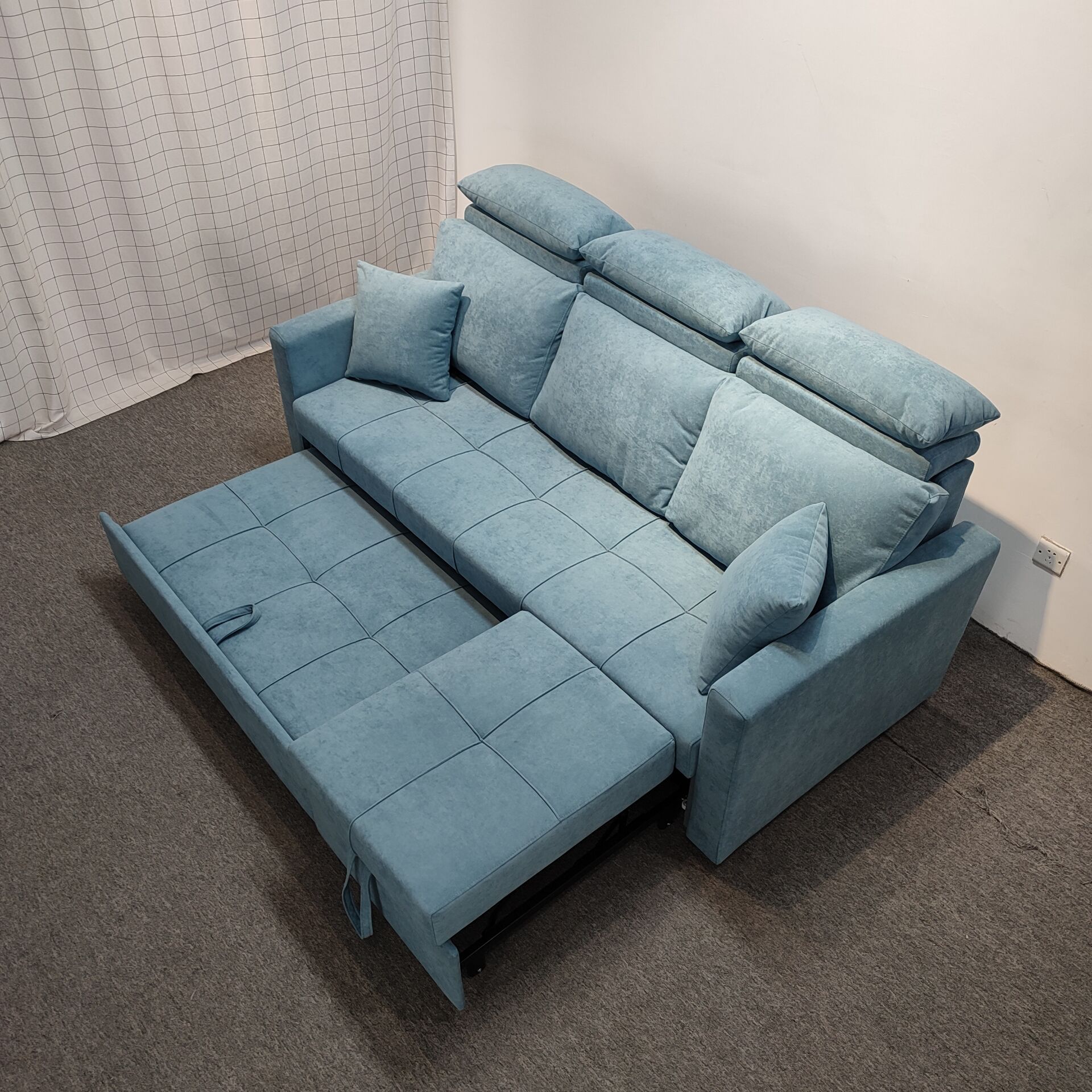 Sofá multifuncional de casa pequeña sala de estar apartamento sin lavado tecnología sofá cama de terciopelo moderno simple peinado de aire