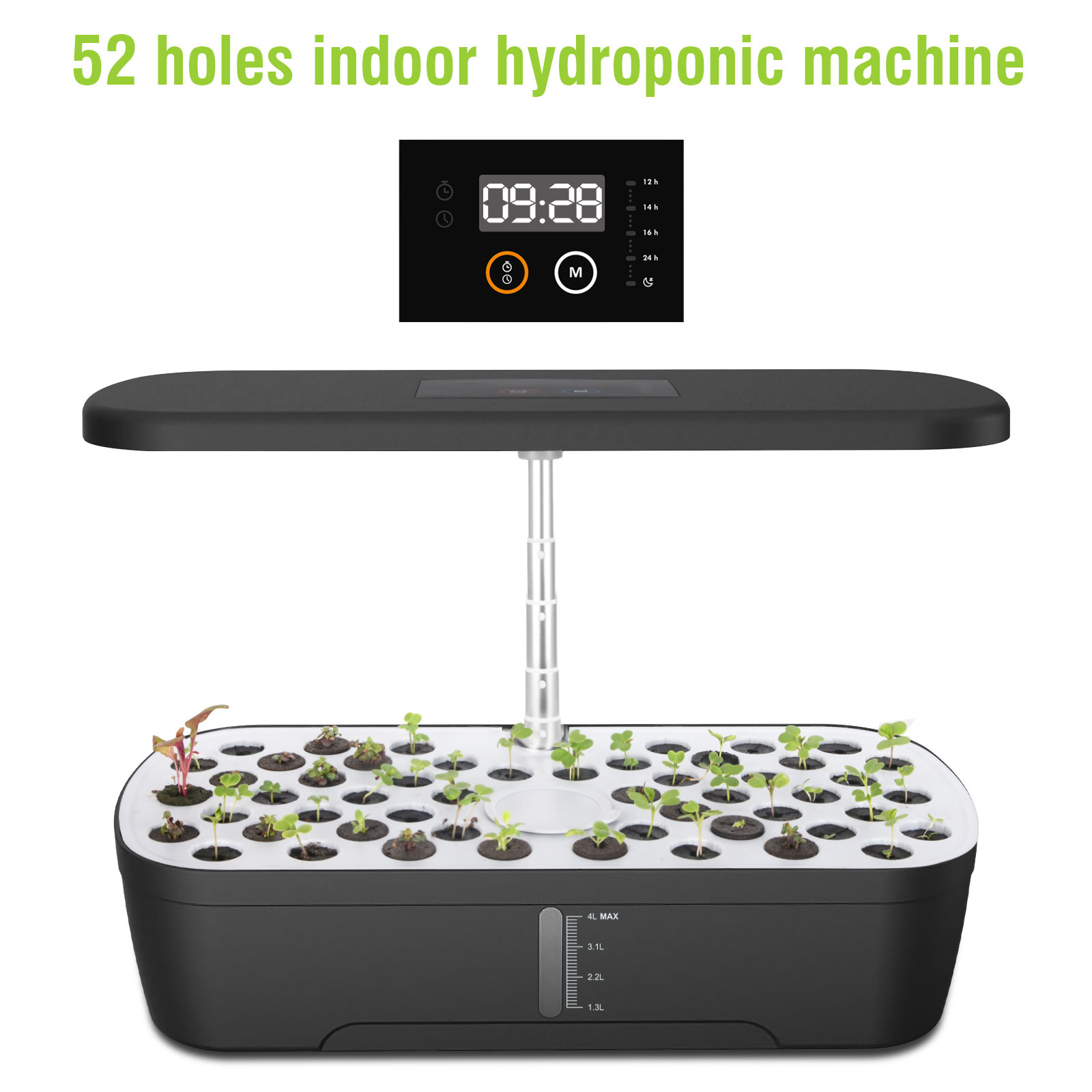 Lámpara LED de crecimiento de plantas | Espectro completo para cultivo hidropónico | Kit completo de jardinería