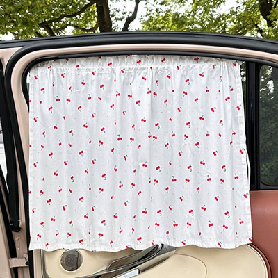 Car curtains – Cup Car Privacy Curtain - cotton-curtains-cherry-style