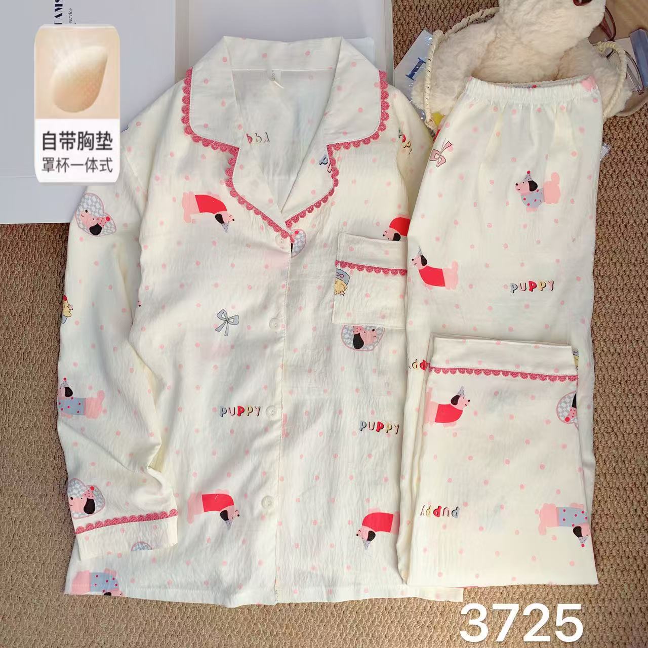 Algodón suave al por mayor transfronterizo nube nuevo pijama de mujer de verano pantalones cortos de mangas cortas estudiantes cardigans delgado cubierta de ropa para el hogar