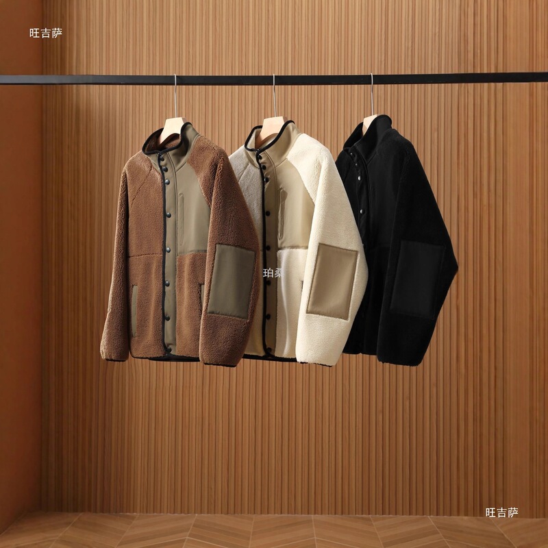 High-End Luxury Goods with Integrated Fur! Old Money Style! Thick, Fluffy, Warm Fleece Stand-Collar Jacket for Men and Women for Autumn and Winter