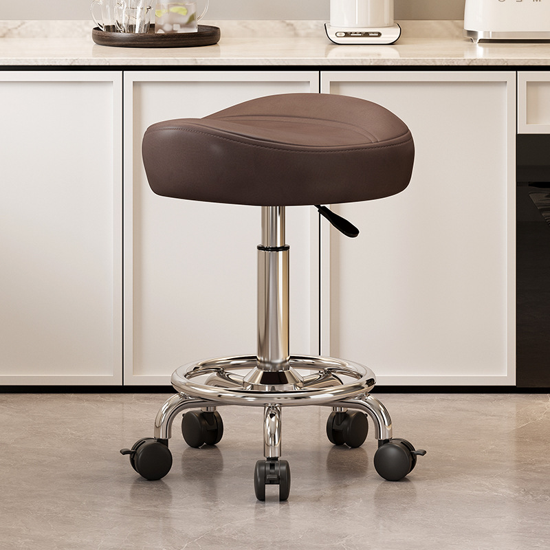Mover la silla de la barra de elevación cómoda silla de peluquería cocina silla giratoria respaldo de la recepción caja registradora gran taburete silla de montar