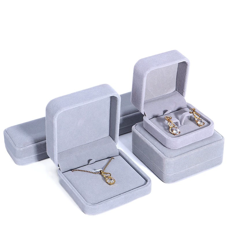 Бархатная шкатулка для колец с ювелирными изделиями, пара колец, ожерелье, браслет, упаковочная коробка, браслет, подвеска, коробка для хранения ювелирных изделий, оптовая продажа