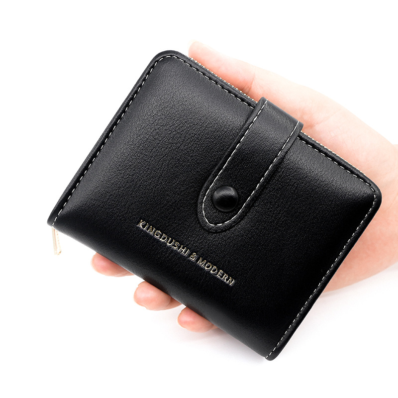 Nueva cartera transfronteriza de las mujeres simple cremallera corta cartera de la muchacha bolsa de cremallera monedero pequeña cartera fresca
