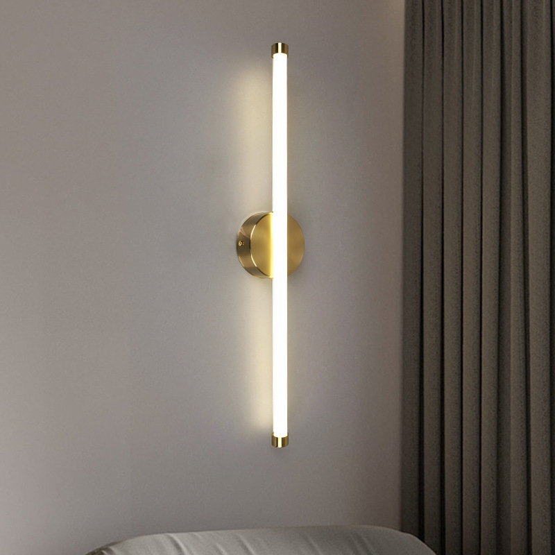Luz de pared de dormitorio lujosa moderna una palabra lámpara de pared de fondo de la sala de estar lámpara de pared de estudio escalera lámpara de pared de balcón
