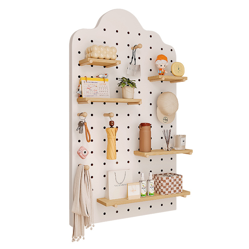 Sala de niños, tablero de agujeros, estante de madera maciza, pared de almacenamiento de juguetes, estante de exhibición de partición de pared para el hogar, tablero ocupado