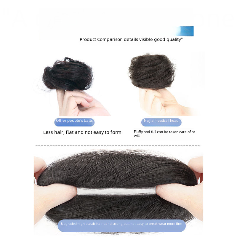 Perücke Damen Kugeln Kopf Greifer Clip Haartasche Blume Dutt Kopf Halbkugeln Echtes Menschenhaar Flauschiges Naturhaar Kochende Perückentasche_voghion.com