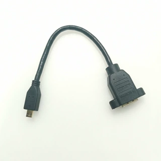 带耳朵Micro hdmi公转HDMI母 高清线 HDMI D公A母线