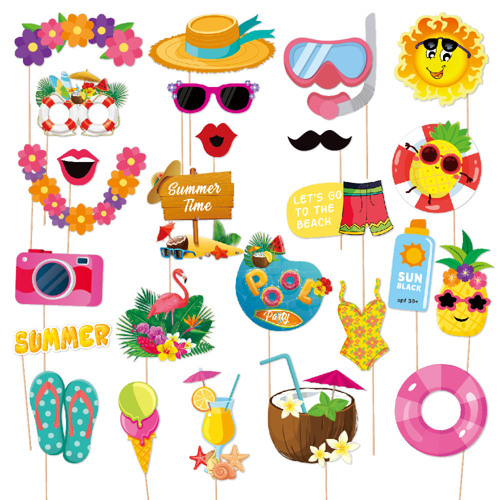 Verano Hawaiana decoración extraña props de fotos fiesta de verano props de vestir divertidos artículos de decoración de fotos