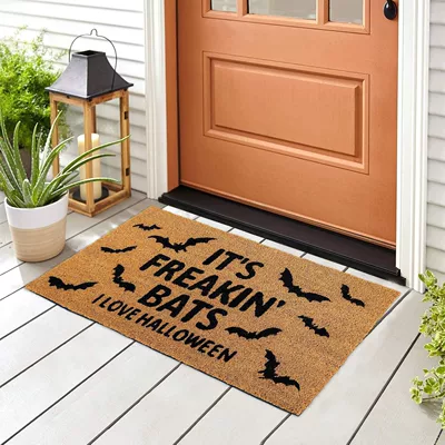 Avtomobil döşəmə paspasları — for Entrance Doors, Outdoor Doors, Shoe-Changing - zx-halloween-moment-h17-3040-silk-circle-without-overlocking