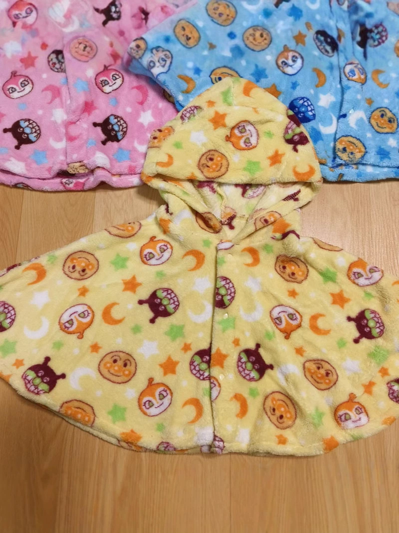 Повседневный однотонный детский плащ из кораллового велюра