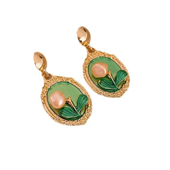 Pendientes de moda de temperamento retro vintage de mediana edad