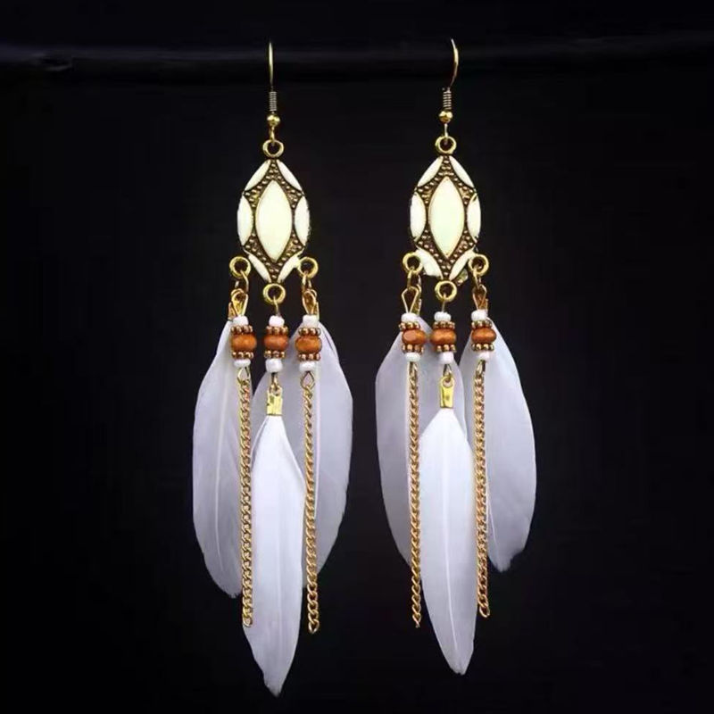 44-retro long feather