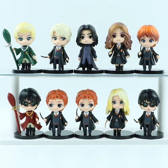 10 Harry Potter School of Magic Anime Characters Hermione Potter Ron Hand-made Model Car Cake Ornaments