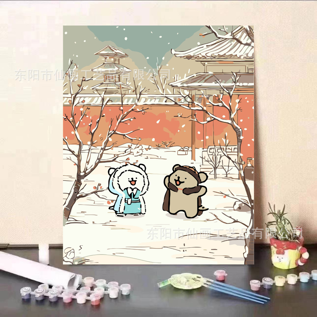 Crayón pequeño nuevo curar pintura al óleo digital dormitorio sala de estar decoración de escritorio de oficina para regalos amigos