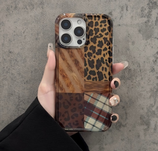 Chicas calientes con lazo de leopardo para iPhone14 Apple 16ProMax funda para teléfono móvil 15P nuevo 13 doble capa
