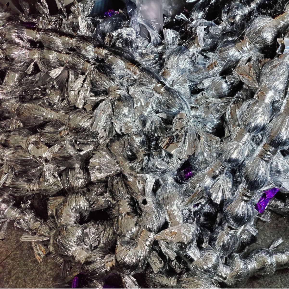 聚脂金银红绿紫蓝古铜深咖啡膜裁切彩带扁条壁炉假火焰假火炉