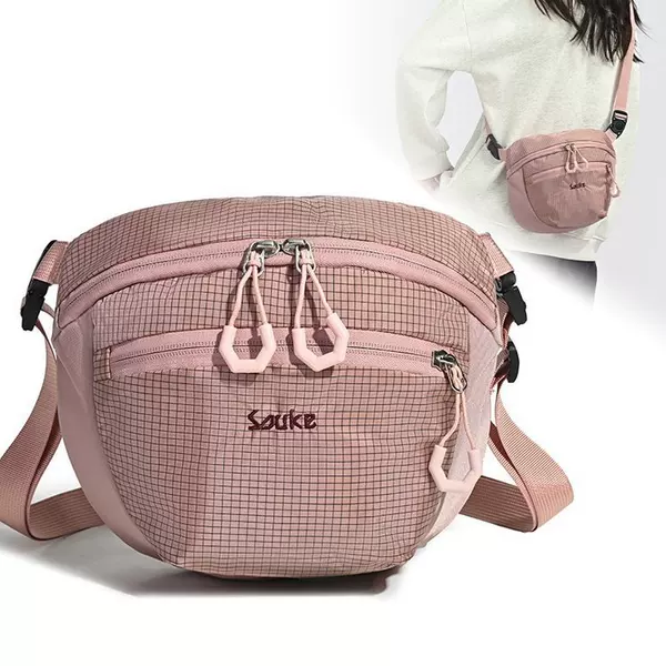 Cross-Border Crossbody Bag for Women, Lightweight Casual Shoulder Bag, High-End Commuter Portable Travel Practical Large-Capacity Shell Bag