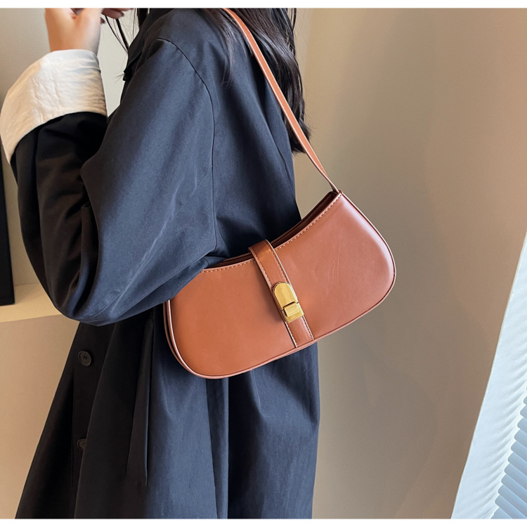 Borsa sotto le ascelle strutturata moda urbana semplice 2023 Borsa a tracolla borsa a tracolla da donna versatile autunno nuovo temperamento_voghion.com