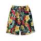 Summer Flower Shorts Men's Loose plus size Hawaiian Beach Pants Large Pants Fashion Brand Quick-drying Outer Wear Couple's Pants
