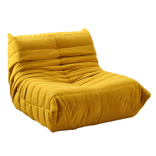 Nordic tatami single sofa lounge chair, internet-famous balcony living room, fluffy caterpillar sofa, simple and leisurely lazy sofa