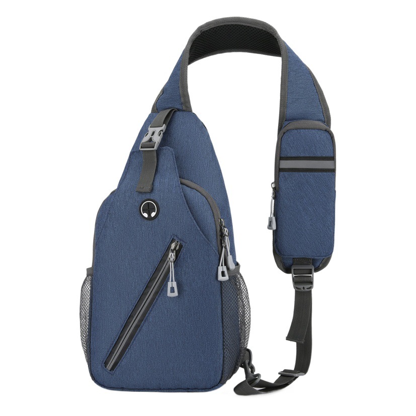 Bolso de pecho de los hombres simple multifuncional bolso del teléfono móvil deportes casual ligero bolso de hombro de moda bolsa de mensajero del estudiante de moda