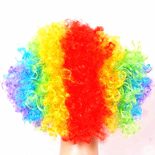 Payaso transfronterizo pelucas de color Halloween Party Supplies pelucas de color Explosión cabello rizado pelucas de payaso