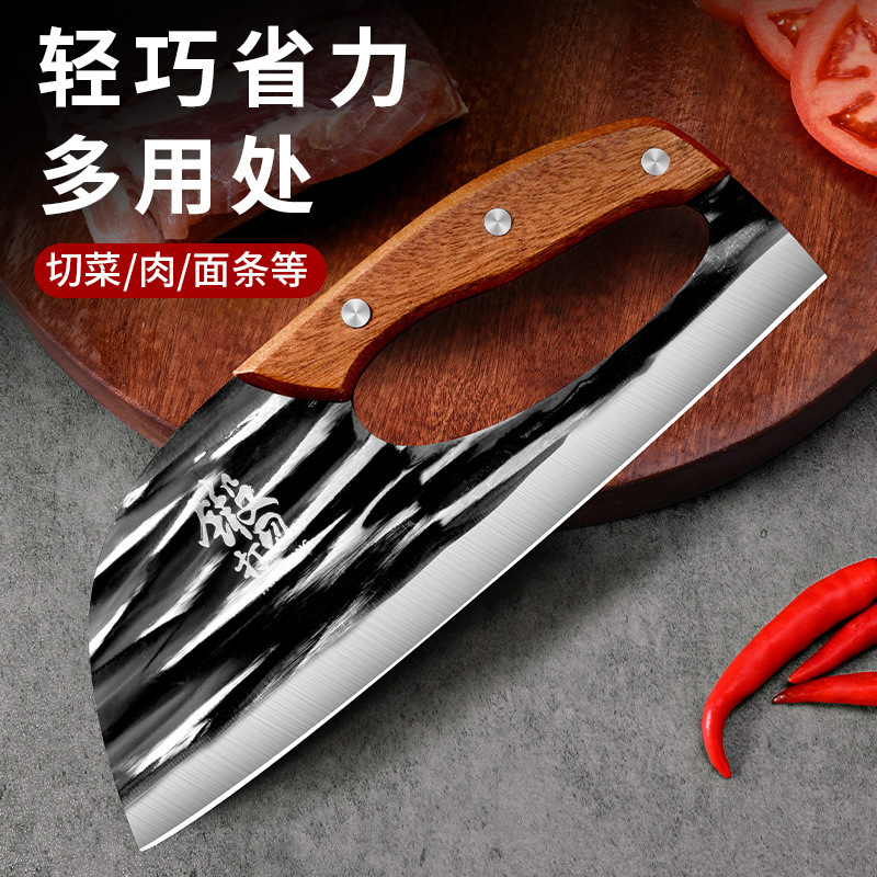 Cuchillo de corte de mano de obra mayorista de fábrica cuchillo de cocina doméstico super afilado spot agente nuevo mango de madera de acero inoxidable para cortar verduras