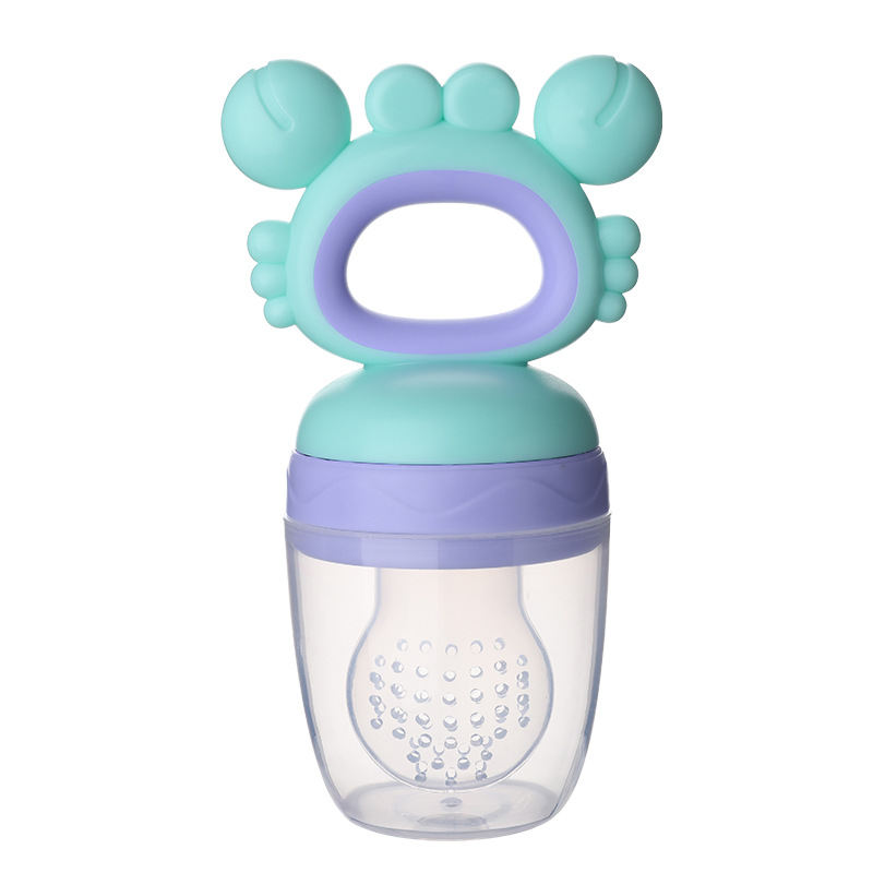 Bebé mordido y mordido le goma de dente nutrición fruta y verdura alimentador suplementario pacificador pezón cangrejo fruta y verdura alimentador suplementario para bebés