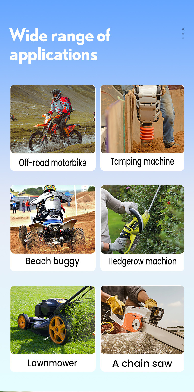 Inductive digital display tachometer for 2-stroke and 4-stroke engines, lawn mower oil accumulation timer tachometer