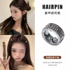 2# Gun Black Hair Button# About 2cm