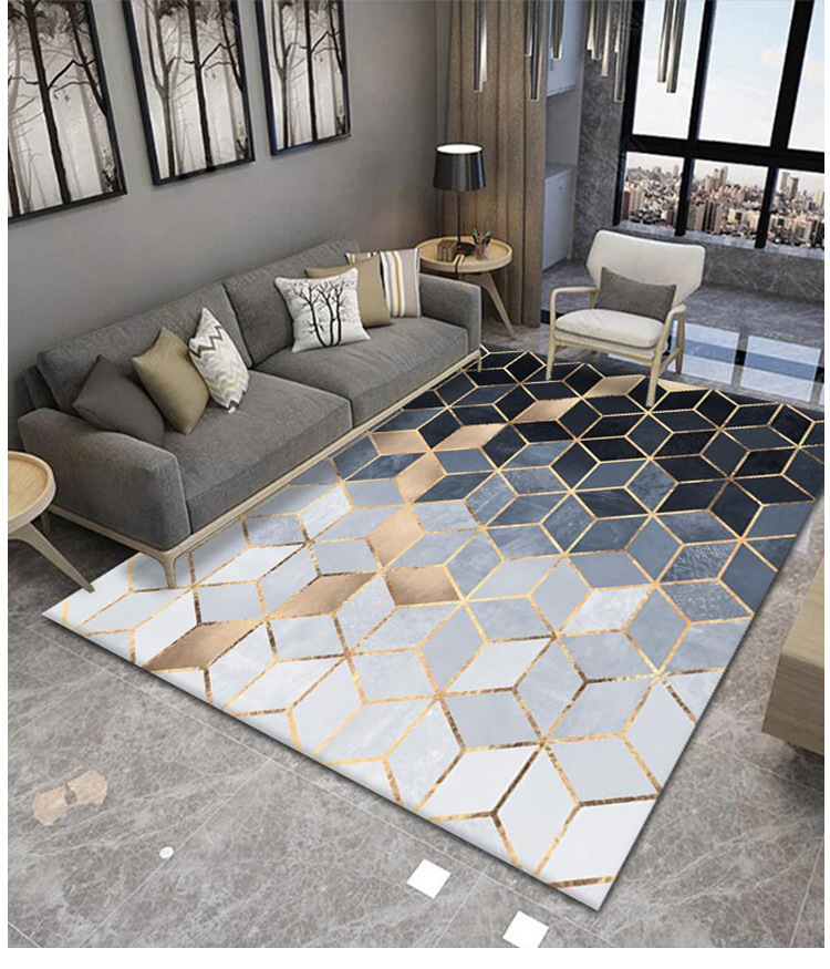 渐变几何,客厅地毯,卧室床边毯,满铺地毯,茶几沙发毯