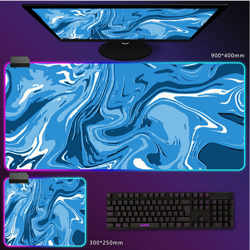 Transfronteriza al por mayor de fábrica nuevo patrón abstracto serie de carga inalámbrica mouse pad color mágico luminoso RGB mouse pad