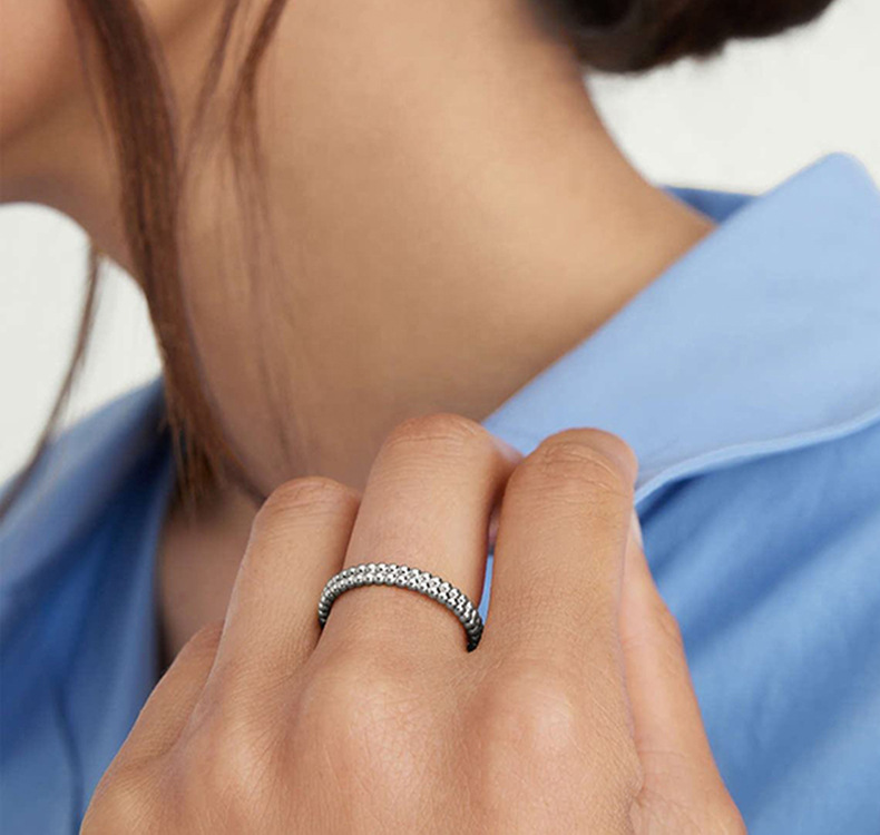 Daily Occasion 925 Sterling Silver Material 925 Sterling Silver Geometric Rings 925 Sterling Silver Rings