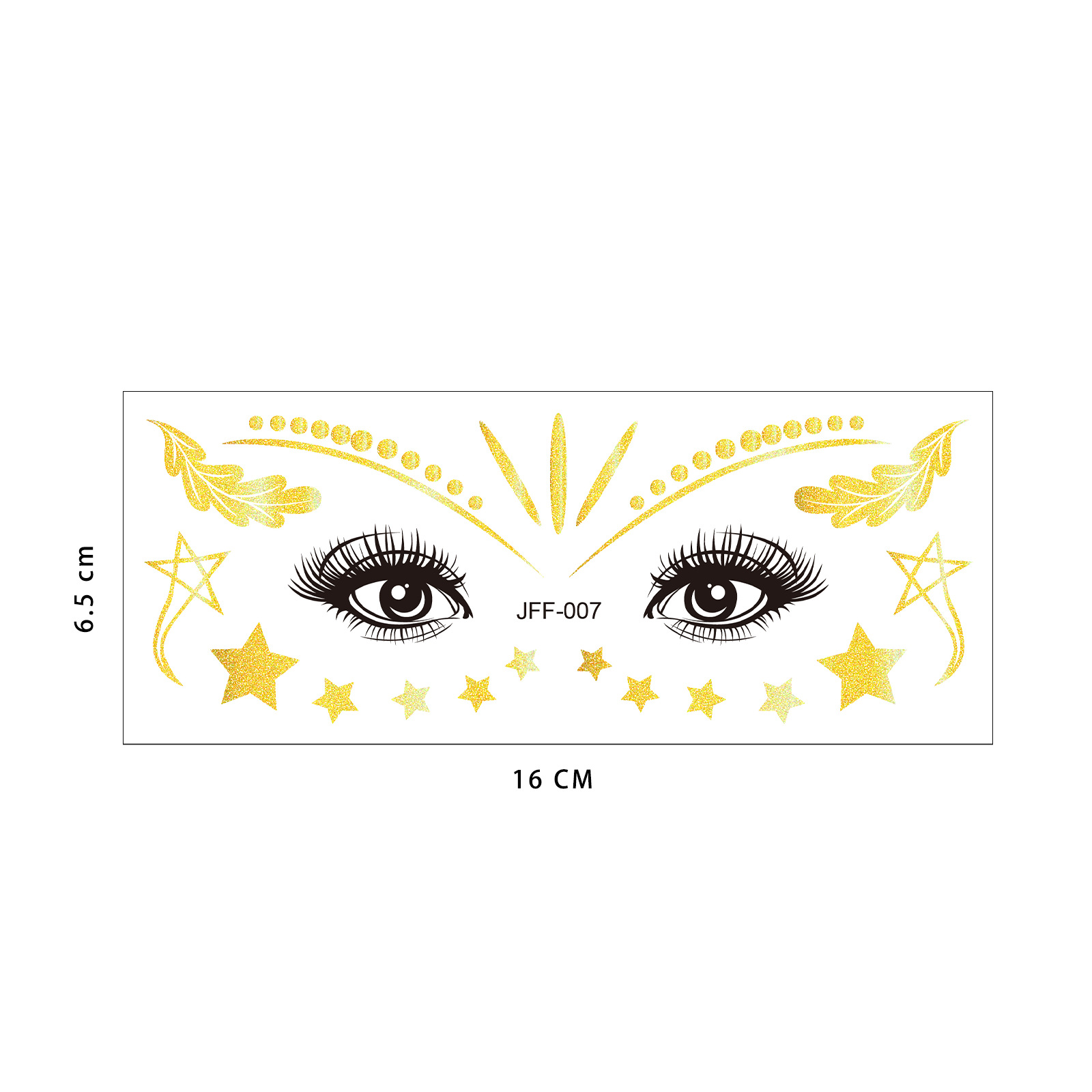 Tatuaje Temporal Facial de Pecas de Papel de Transferencia de Agua, Impermeable, para Fiesta y Eventos