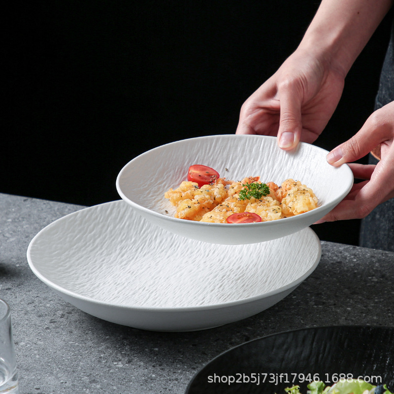 Black ceramic high quality dinner plate for home use