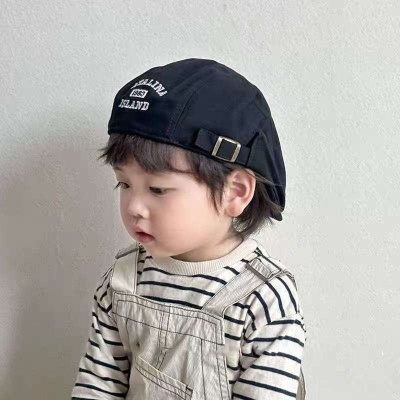 Sombrero de bebé primavera y otoño estilo coreano de moda para niños, boina para niñas, sombrero anti-avance para niños