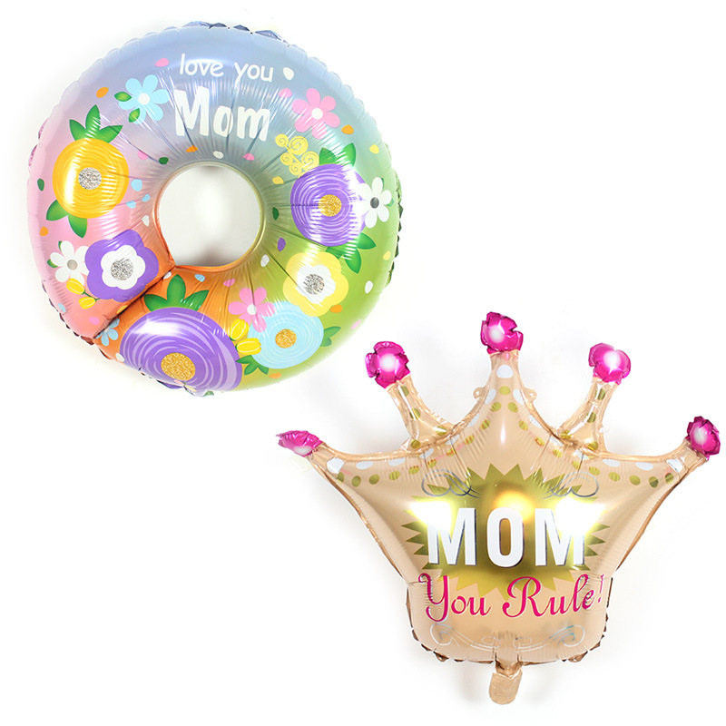 Mother's Day Donuts Crown Aluminum Film Party Balloon display picture 2