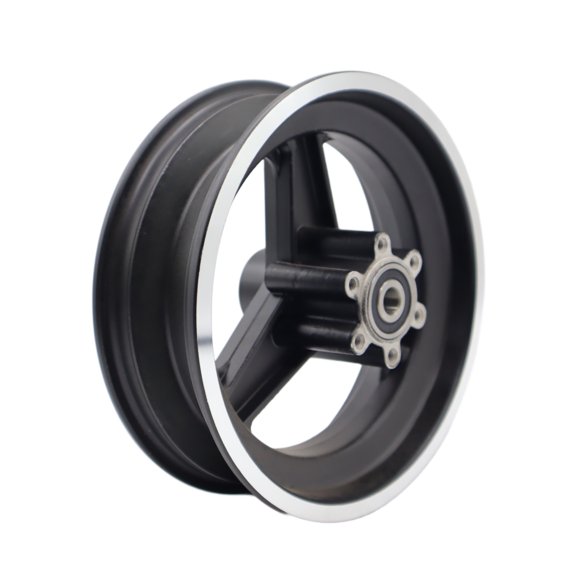 电动滑板车配件10x2.70-6.5前轮铝合金轮毂10寸轮胎轮圈6.5寸碟刹