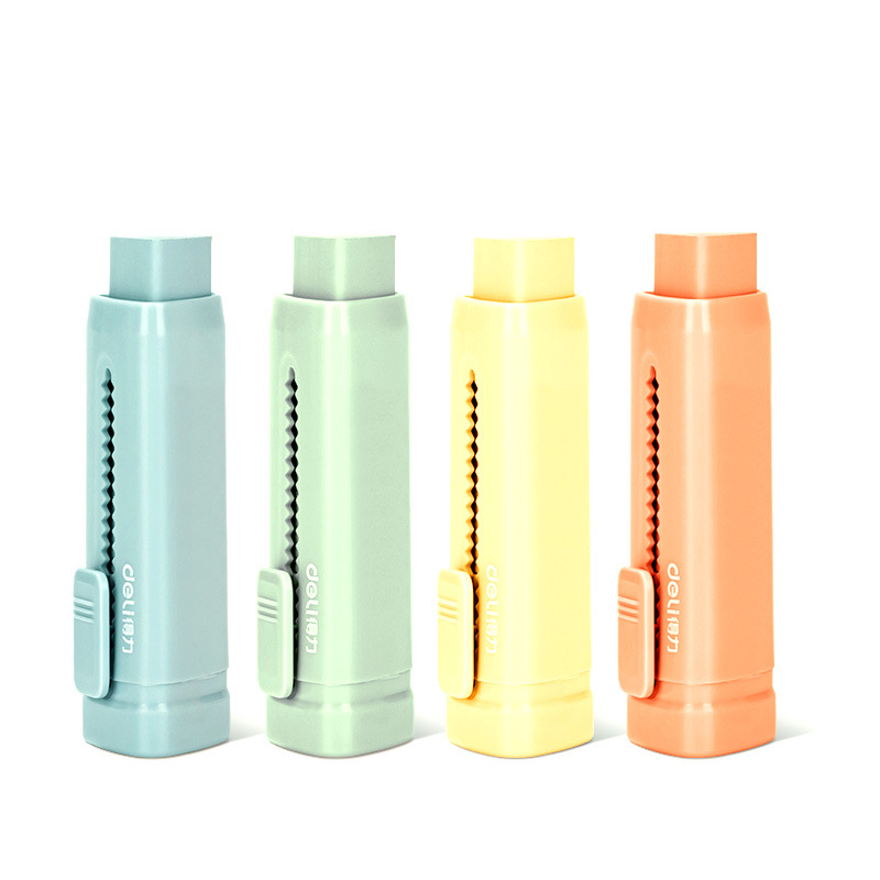 Deli push-push música de empuje de color de goma para estudiantes de primaria, el borrador no es fácil de dejar marcas y menos borradores, empuje creativo