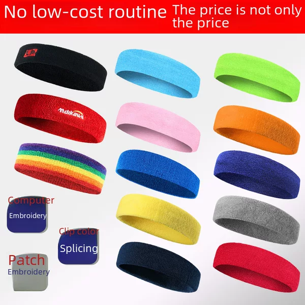 Sports Headband Sweat-Absorbent Cycling Anti-Sweat Headband Sweatband Fitness Yoga Antiperspirant Elastic Headscarf for Children