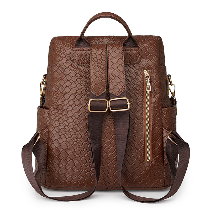 Nueva moda moda todo-fósforo mochila mujer cuero suave ligero viajes al aire libre mochila para mujer bolso de viaje al por mayor