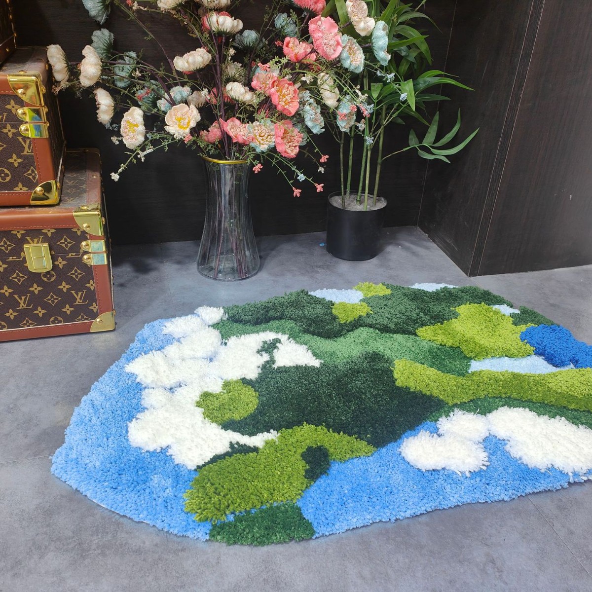 Alfombra de baño de franela transfronteriza antideslizante alfombra de baño suave alfombra de baño de microfibra de lujo alfombra de baño máquina alfombra de puerta lavable