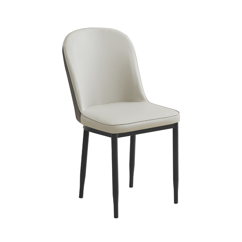 Silla de comedor de lujo ligera, asiento de cuero de doble propósito, mesa de recepción simple y moderna, multicolor opcional Baylor