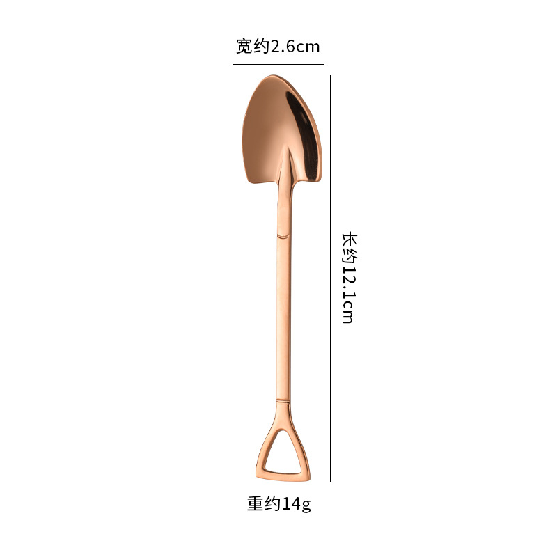 Creativo 304 de acero inoxidable sandía pala cuchara Internet celebridad mini hierro cuchara helado pala tenedor traje trabajador pala