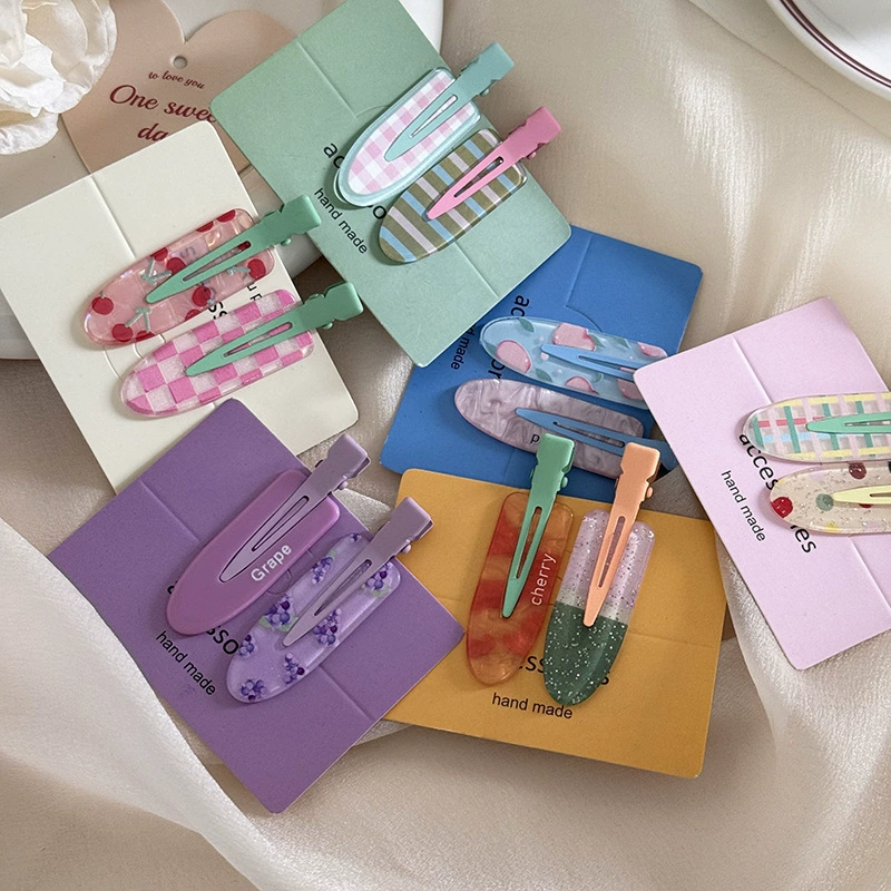 Две консоли серии Juice Hair Clip милый виноград арбуз клип для макияжа без следов карты аксессуары для волос блестящий порошок челка папка
