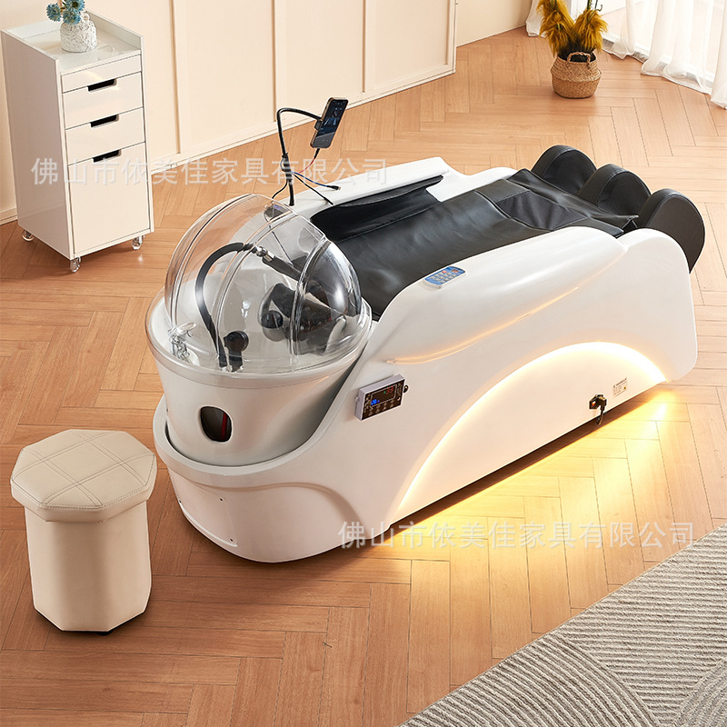 Cama de lavado de cabello de masaje eléctrico inteligente, cama de tratamiento de cabello de circulación de agua tailandesa automática, salón de peluquería especial, salón de peluquería